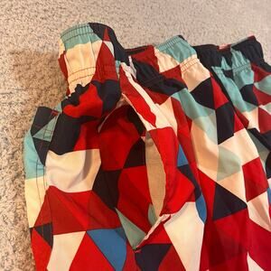 George brand Red White Blue geometric print Swim Trunks Sz men’s 32-34